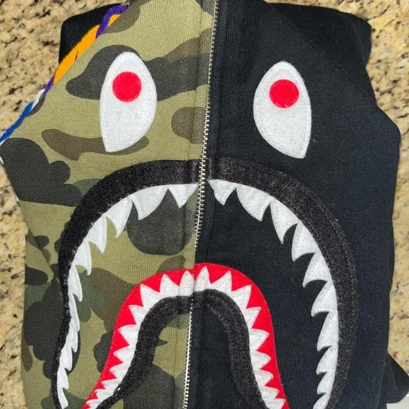 BAPE Zip Up Hoodie Black/Camo
